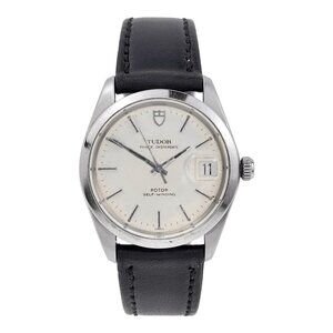 Tudor Prince Oysterdate 90520 34MM Stainless Steel Silver Dial Auto Date Watch